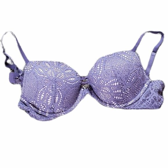 Victoria's Secret Purple Lace Dream Angels Purple Lace Padded Bra - Picture 1 of 4